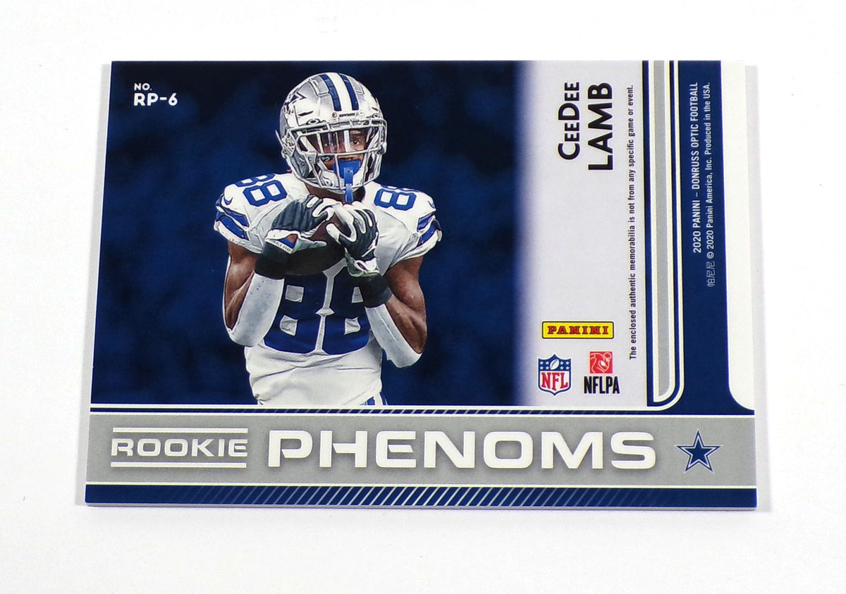 2020 Panini Donruss Optic CeeDee Lamb Rookie Phenoms Blue Horizontal #RP6 Jersey Pic2