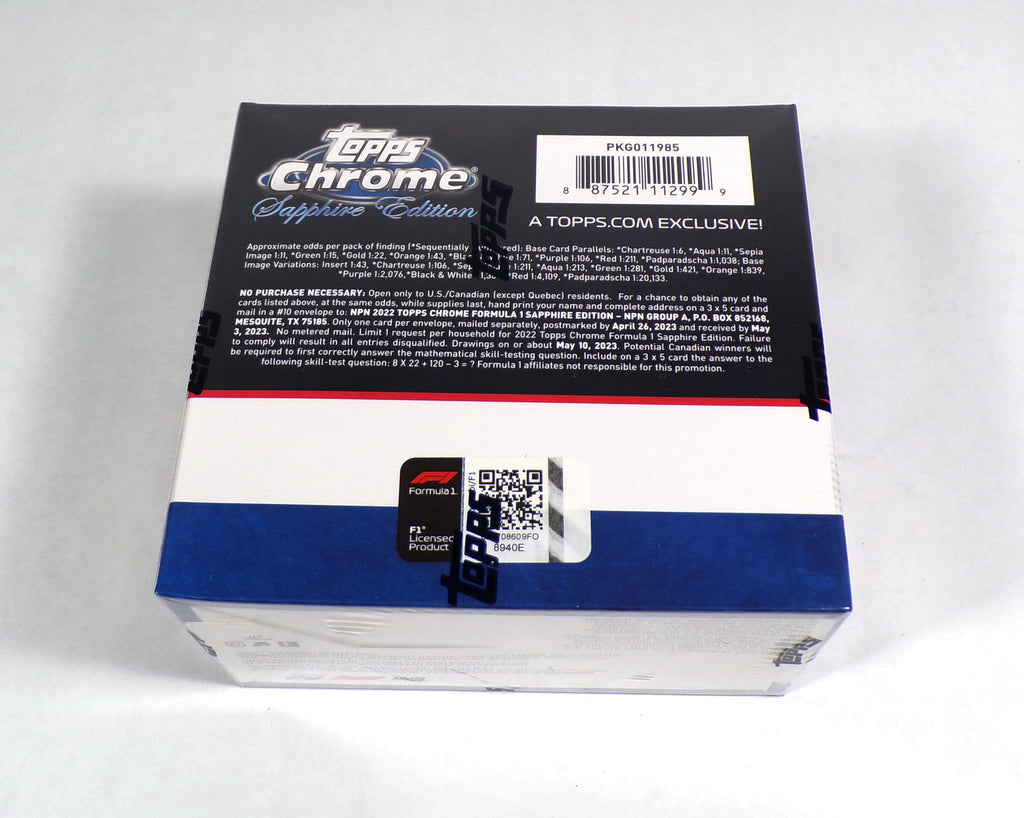 2022 Topps Chrome Sapphire Edition Formula 1 Racing Box Sealed (8 Packs) Pic2
