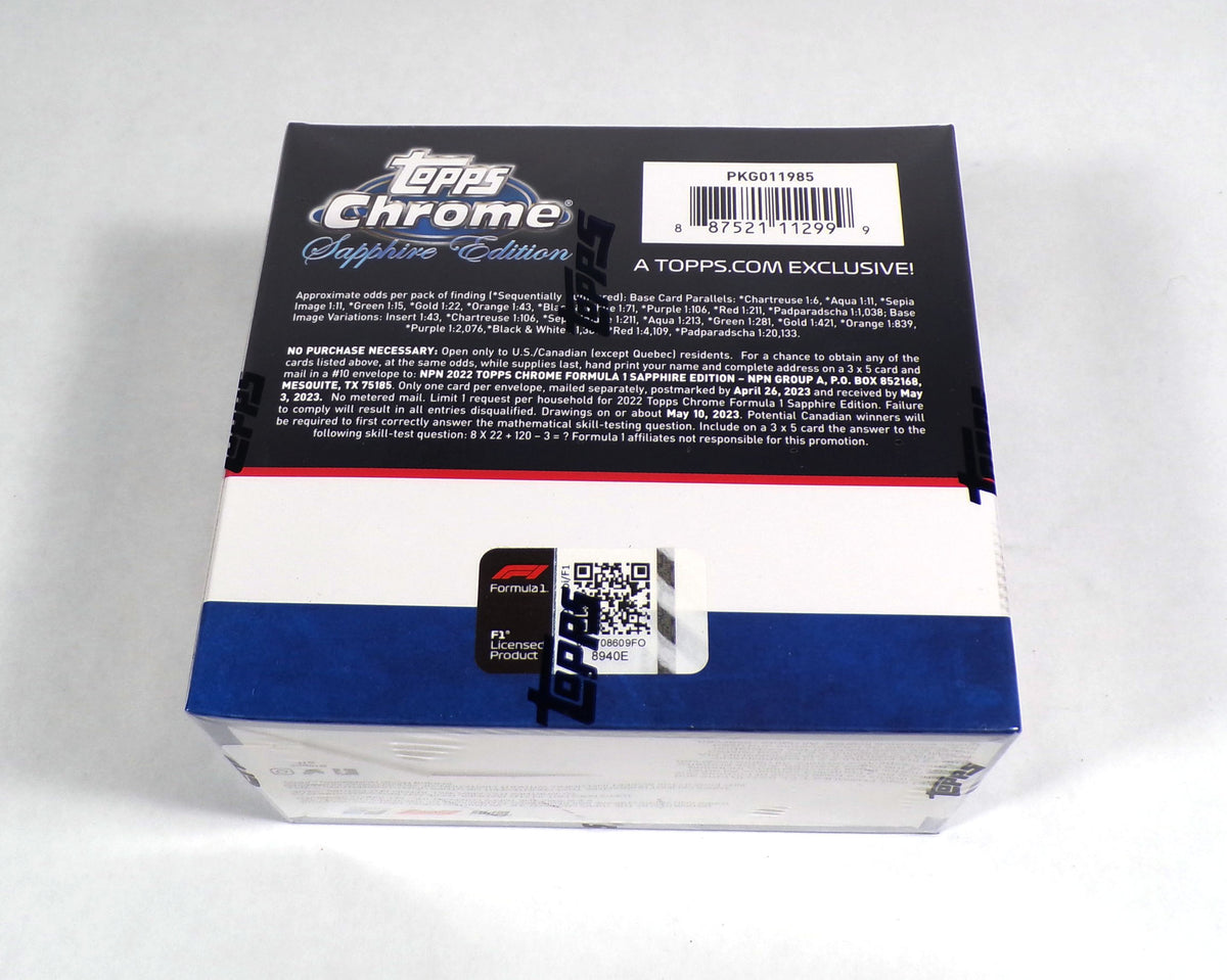 2022 Topps Chrome Sapphire Edition Formula 1 Racing Box Sealed (8 Packs) Pic2
