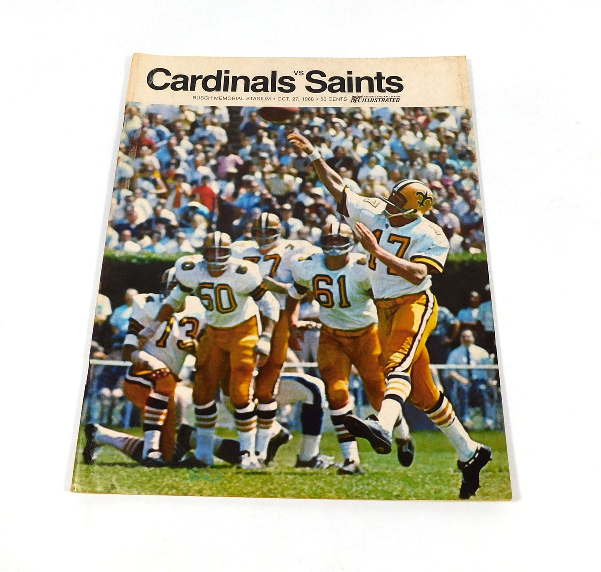 1968 New Orleans Saints at St. Louis Cardinals NFL Football Program 10-27-68