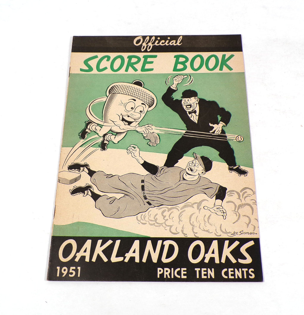 1951 Oakland Oaks vs Generic Opponent Minor League Baseball Score Book Program