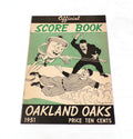 1951 Oakland Oaks vs Generic Opponent Minor League Baseball Score Book Program