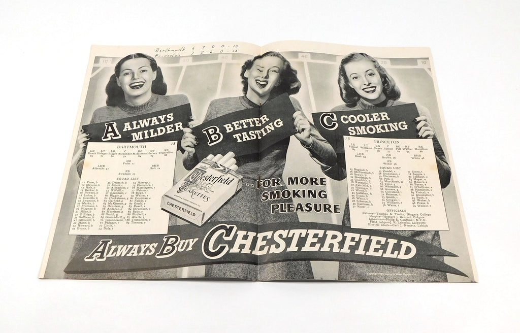 1945 Dartmouth at Princeton College Football Program 11-10-45 Pic2