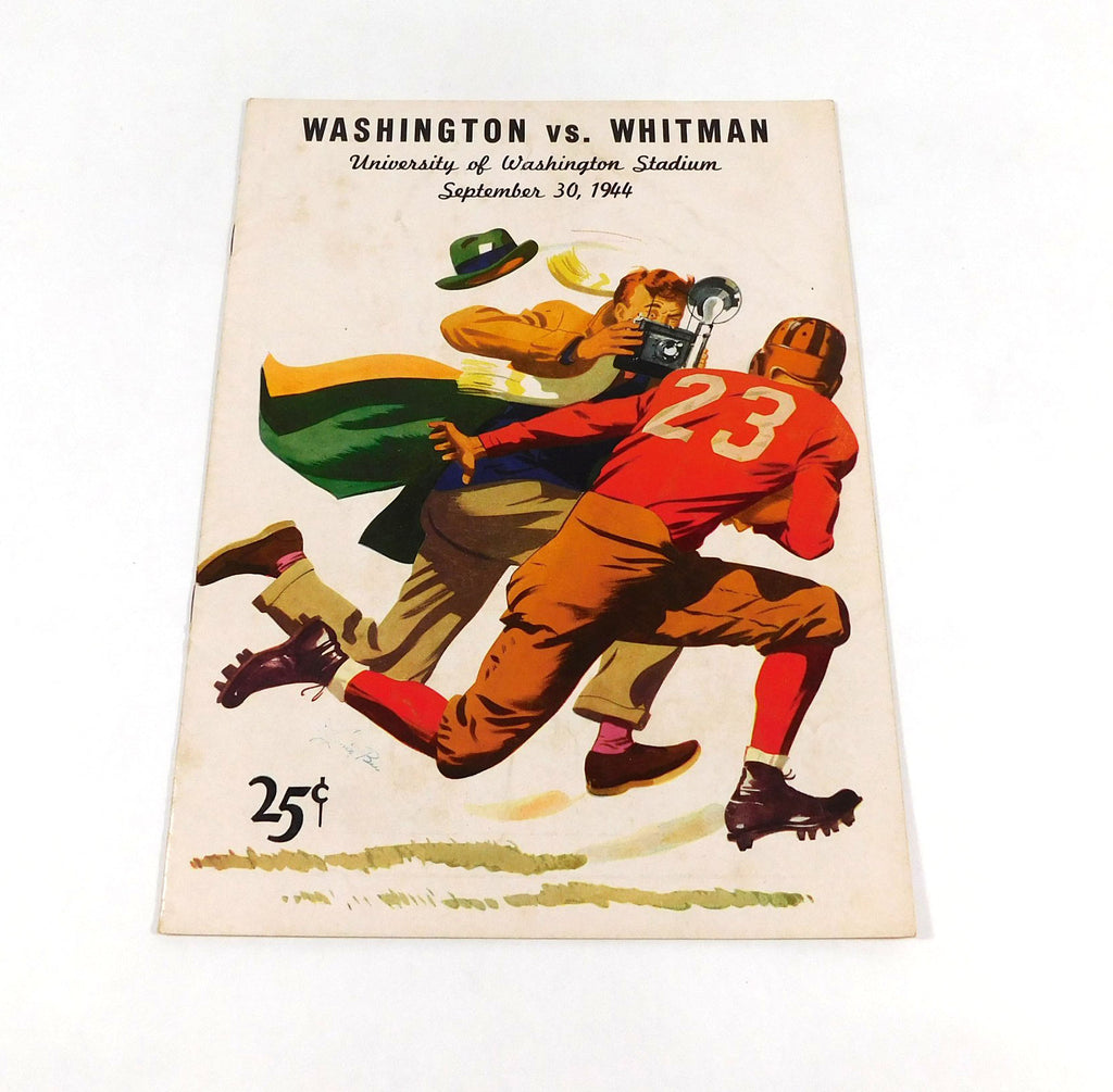 1944 Whitman at Washington College Football Program 9-30-44