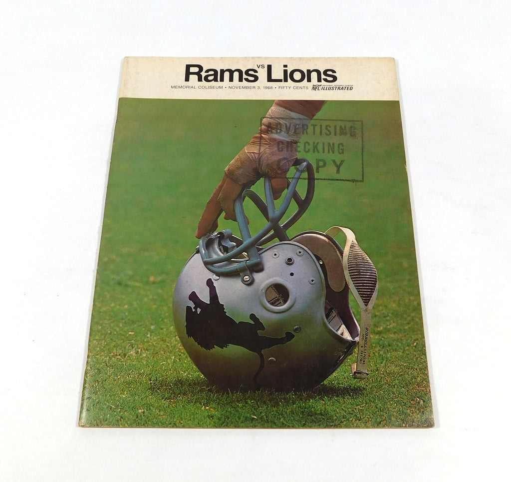 1968 Detroit Lions at Los Angeles Rams NFL Football Program 11-3-68