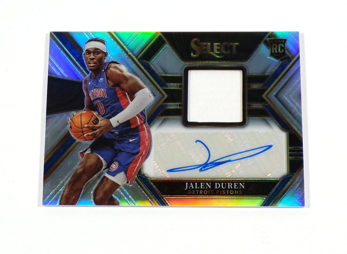 2022-23 Panini Select Jalen Duren Rookie Prizm #RJAJLD Pistons /199 Jersey Auto