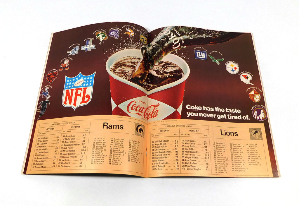 1968 Detroit Lions at Los Angeles Rams NFL Football Program 11-3-68 Pic2