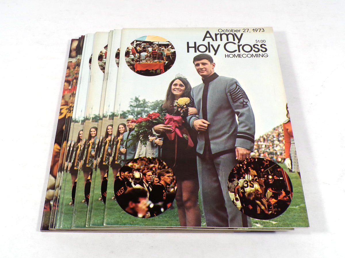 Lot of (12) Assorted 1973 Army College Football Programs