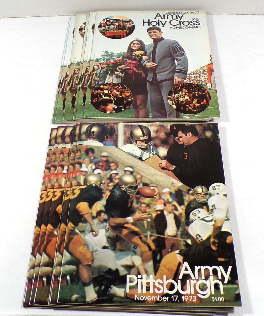 Lot of (12) Assorted 1973 Army College Football Programs Pic2