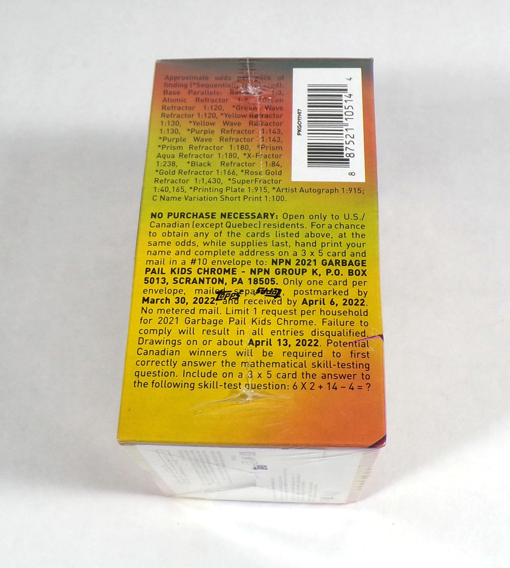 2021 Topps Chrome Garbage Pail Kids GPK Series 4 Blaster Box Sealed (6 Packs) Pic2