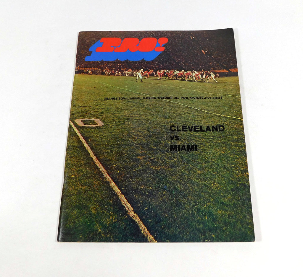 1970 Cleveland Browns at Miami Dolphins NFL Football Program 10-25-70
