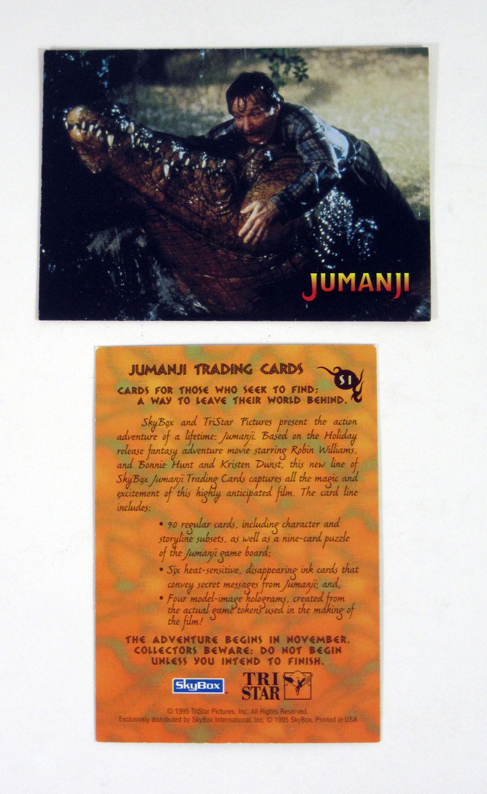 1995 Skybox Jumanji  Promo Card (S1) Nm/Mt