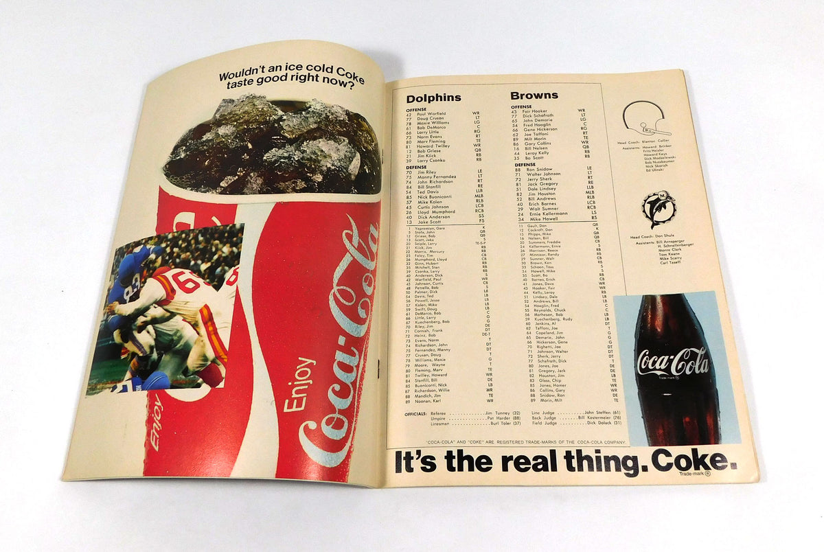 1970 Cleveland Browns at Miami Dolphins NFL Football Program 10-25-70 Pic2