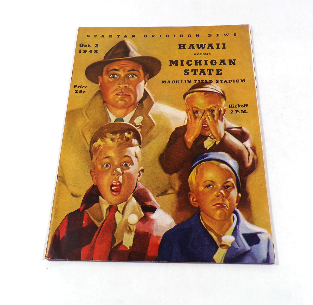 1948 Hawaii at Michigan State College Football Program 10-2-48