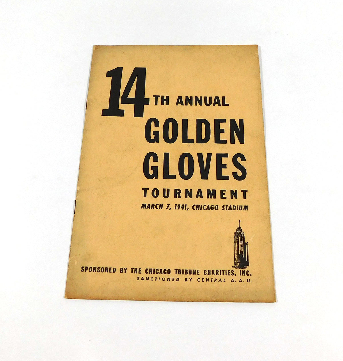 1941 14th Annual Golden Gloves Tournament Boxing Program