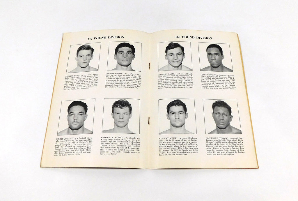 1941 14th Annual Golden Gloves Tournament Boxing Program Pic2