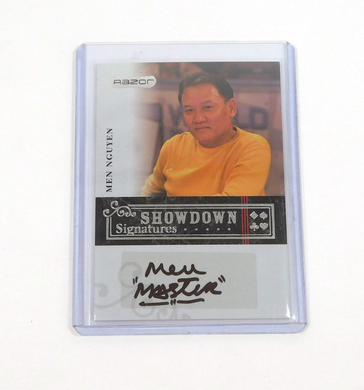 2006 Razor Poker Men Nguyen #A37 Showdown Signatures On Card Auto Set Break