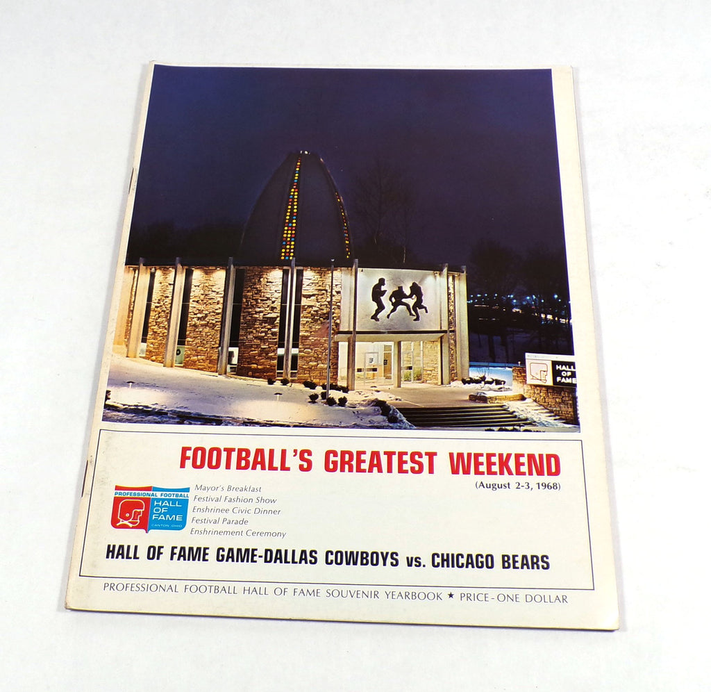 1968 Dallas Cowboys vs Chicago Bears NFL Football's Greatest Weekend Program