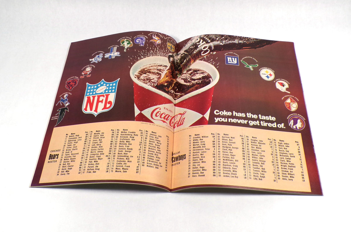 1968 Dallas Cowboys vs Chicago Bears NFL Football's Greatest Weekend Program Pic2