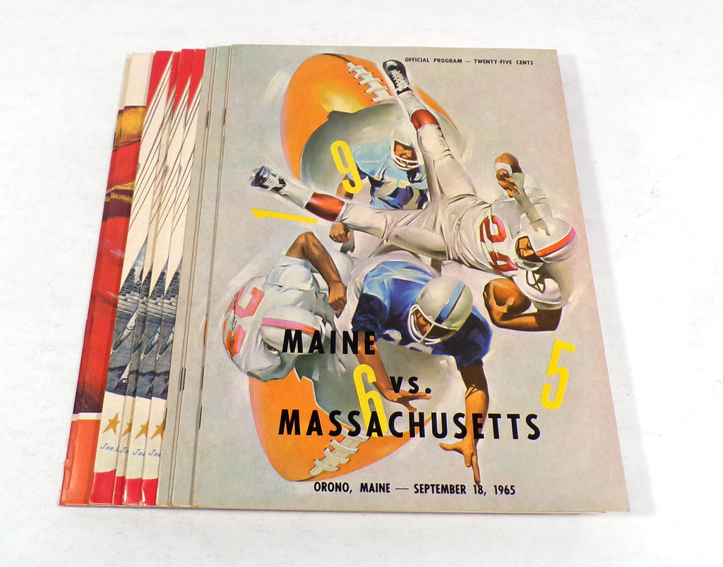 Lot of (16) Assorted 1965 Maine College Football Programs