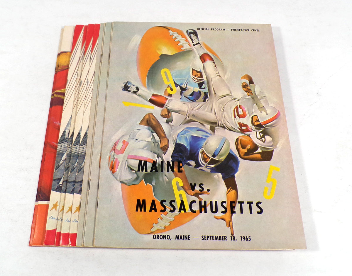 Lot of (16) Assorted 1965 Maine College Football Programs