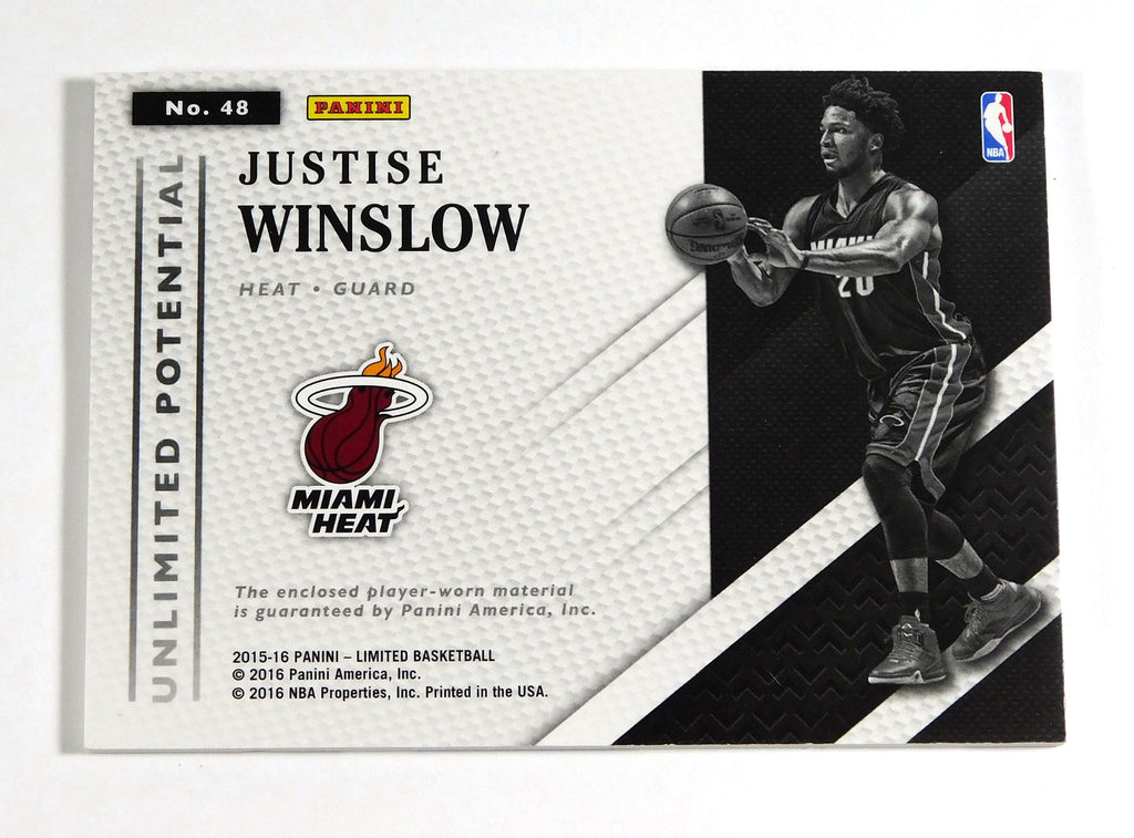 2015-16 Limited Justise Winslow #48 Rookie Unlimited Potential Jumbo Jersey /149 Pic2