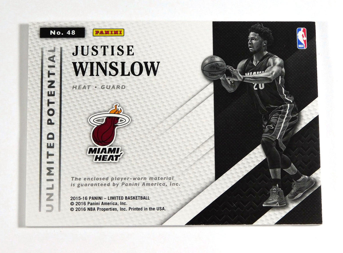 2015-16 Limited Justise Winslow #48 Rookie Unlimited Potential Jumbo Jersey /149 Pic2