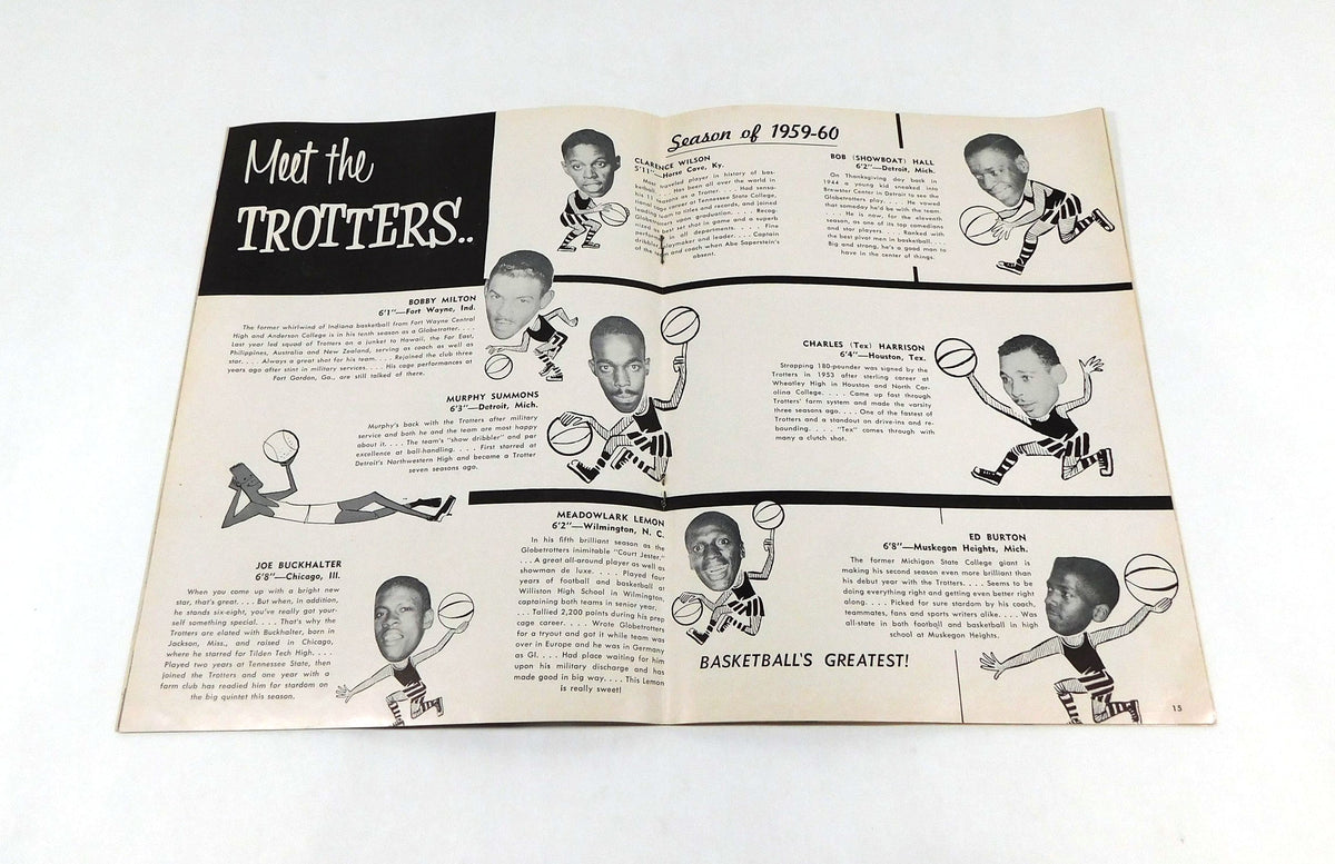 1959-60 Harlem Globetrotters Basketball Program 33rd Season Pic2