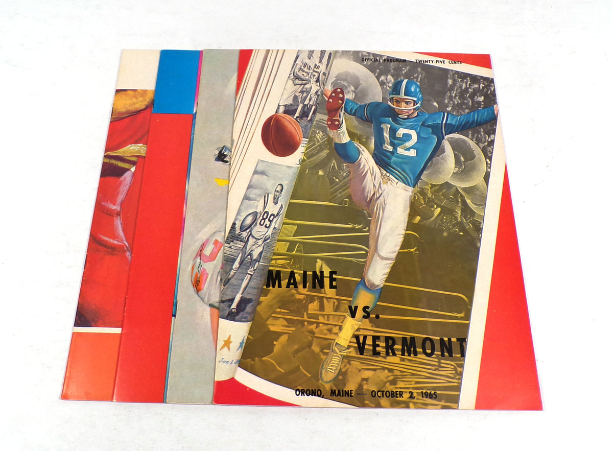 Lot of (4) Different 1965 Maine College Football Programs