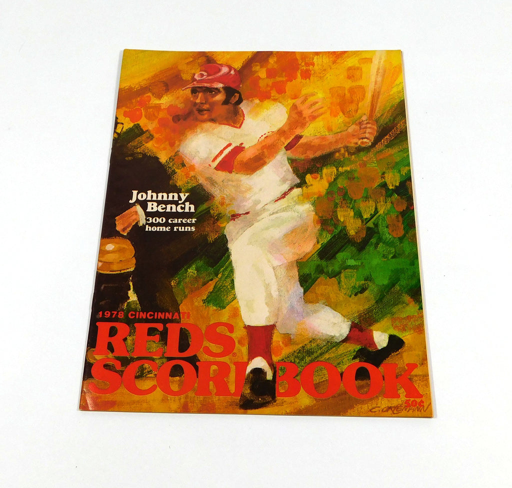 1978 SF Giants at Cincinnati Reds Baseball Program Johnny Bench 300 HR 9-10-78