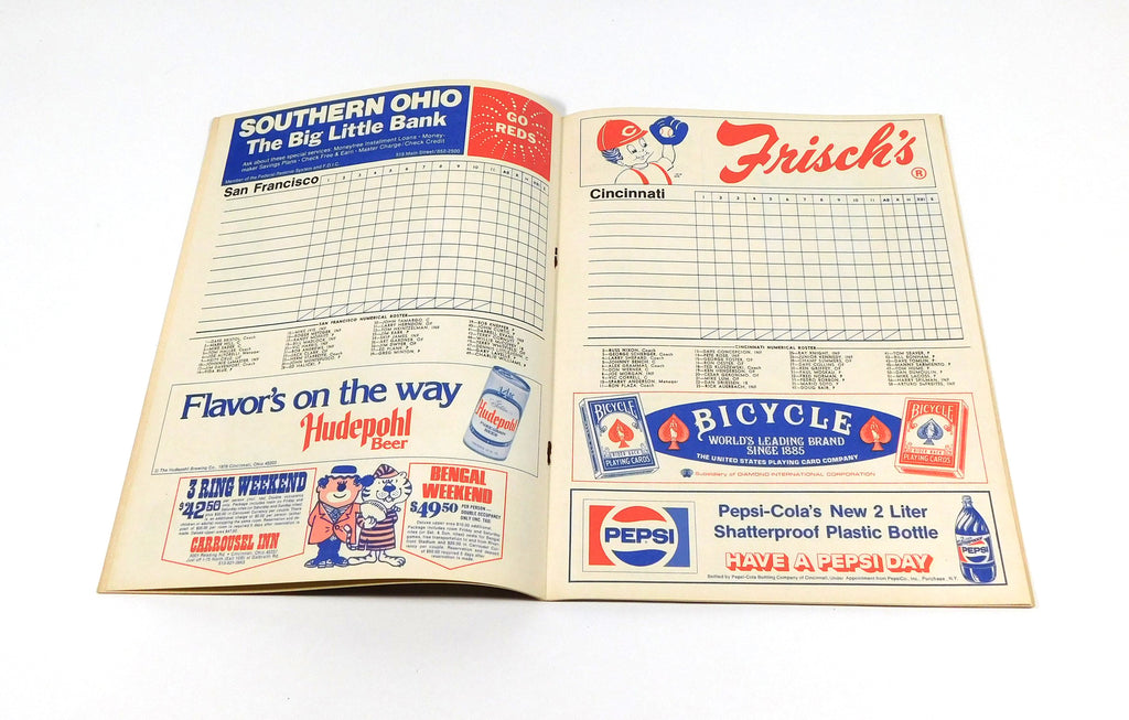 1978 SF Giants at Cincinnati Reds Baseball Program Johnny Bench 300 HR 9-10-78 Pic2
