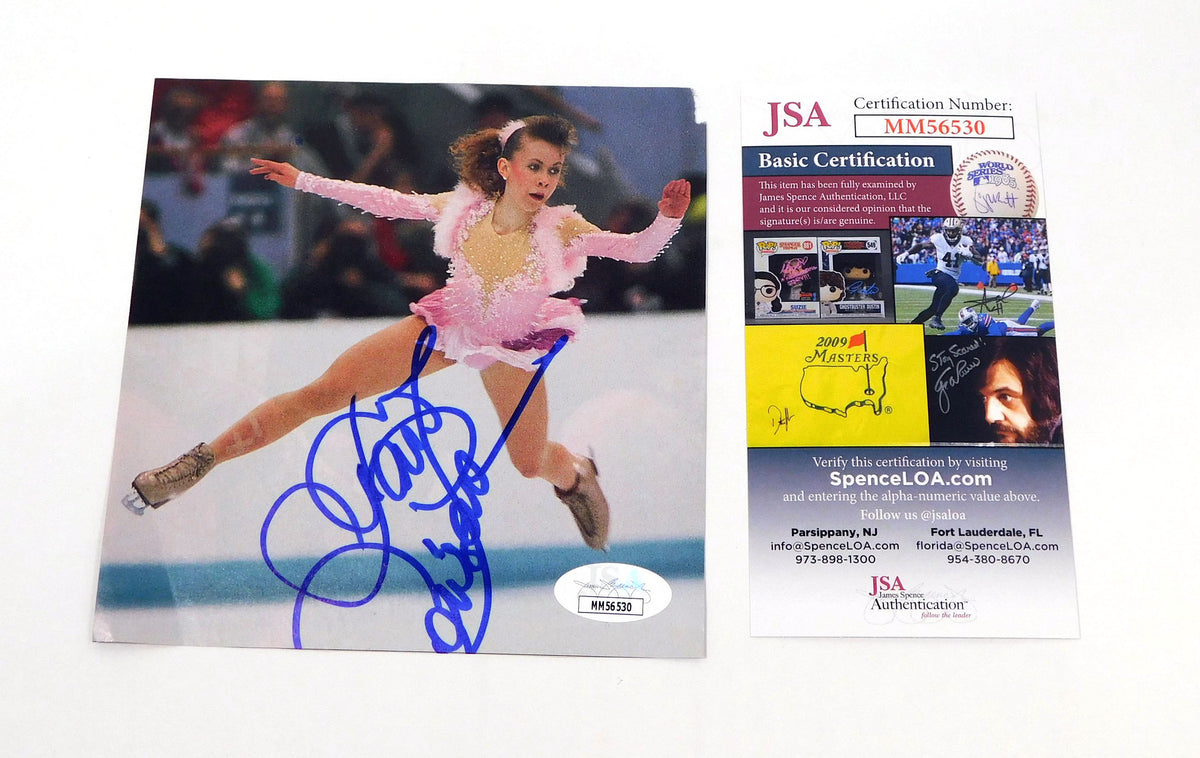 Tara Lipinski Signed 5x5 Color Magazine Photo Olympic Figure Skater JSA Auto