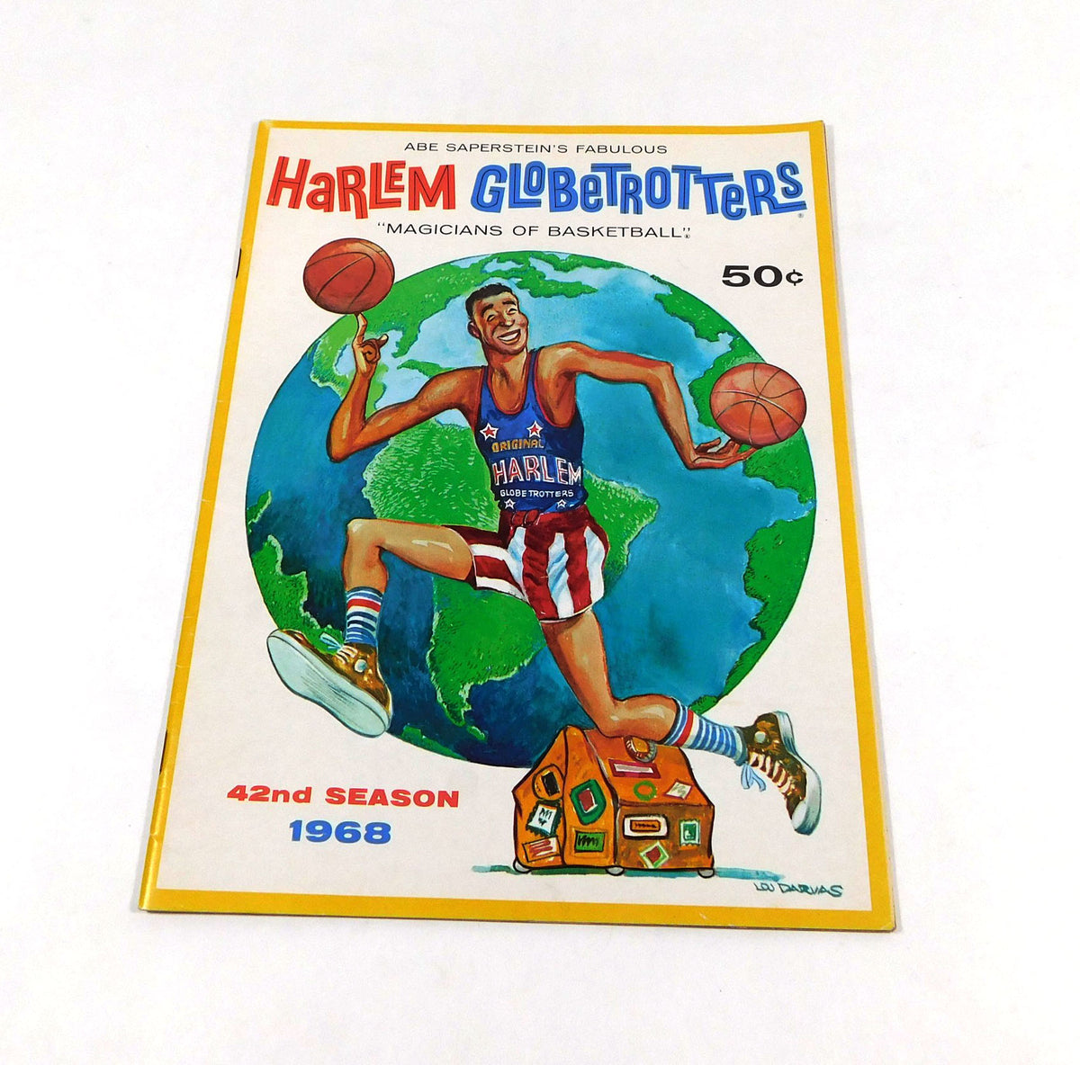 1968 Harlem Globetrotters Basketball Program 42nd Season