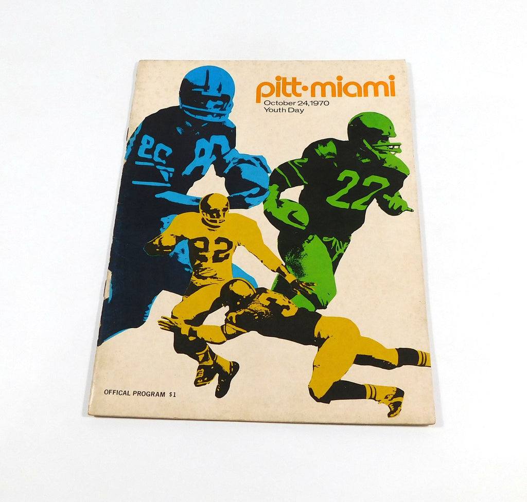 1970 Miami Florida at Pittsburgh College Football Program 10-24-70 DA061414