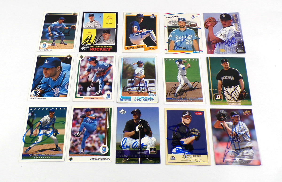 Lot of (28) Different 1983-2008 Colorado Rockies Signed Cards Autos Upper Deck++ Pic2