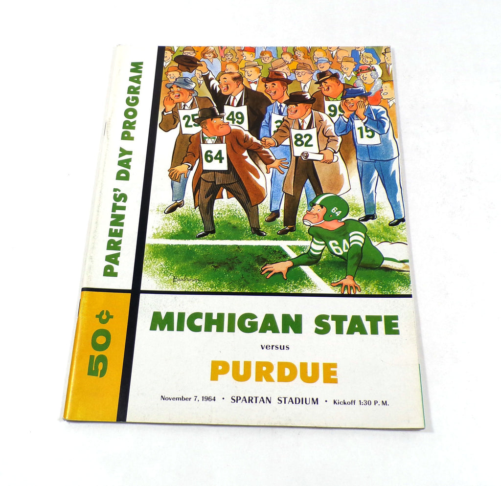1964 Purdue at Michigan State College Football Program 11-7-64