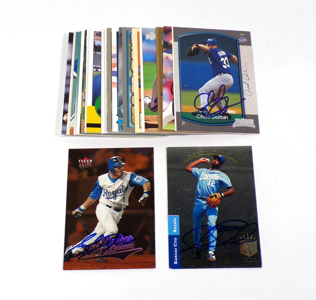 Lot of (31) Different 1992-2008 Kansas City Royals Signed Cards Autos Fleer++