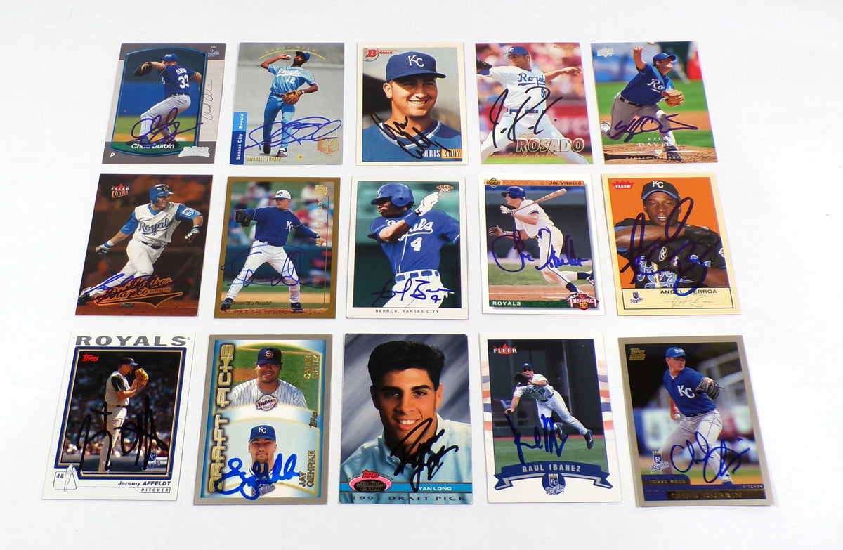 Lot of (31) Different 1992-2008 Kansas City Royals Signed Cards Autos Fleer++ Pic2