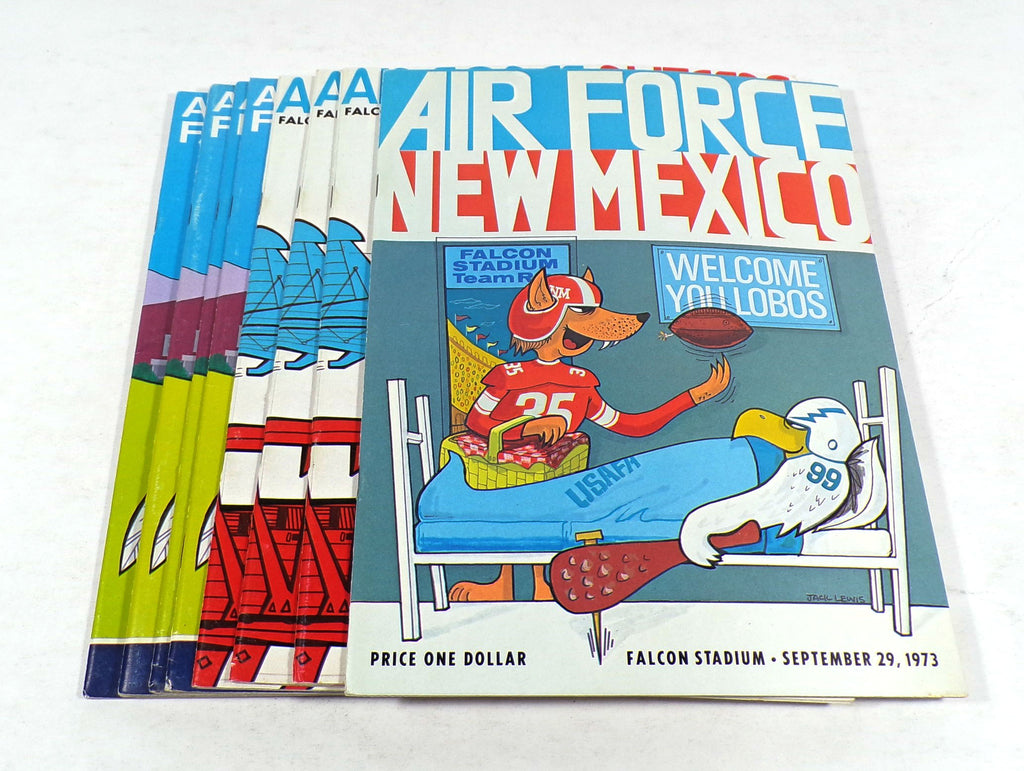 Lot of (9) Assorted 1973 Air Force College Football Programs