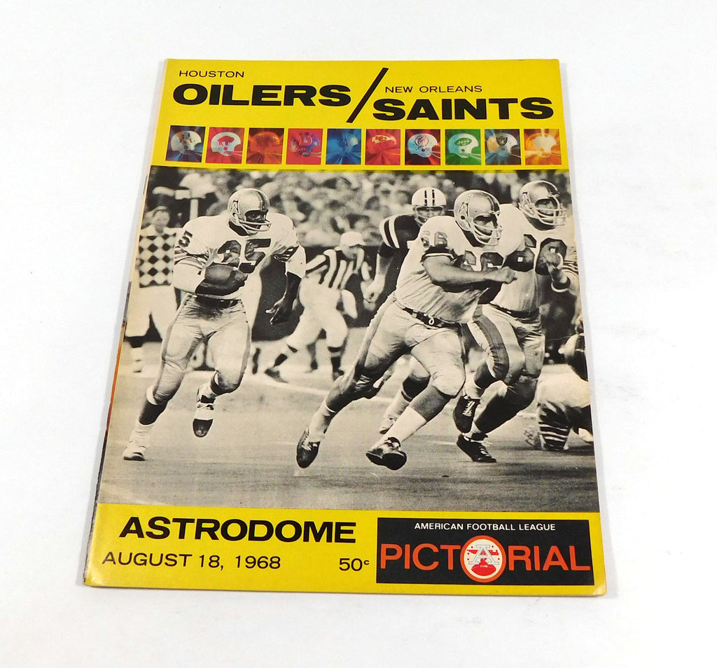 1968 New Orleans Saints at Houston Oilers AFL Football Program 8-18-68