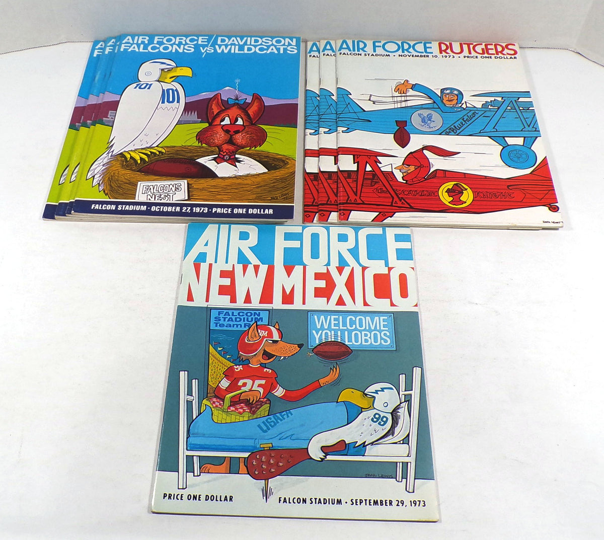 Lot of (9) Assorted 1973 Air Force College Football Programs Pic2