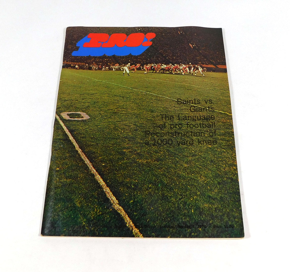 1970 New York Giants at New Orleans Saints NFL Football Program 10-4-70