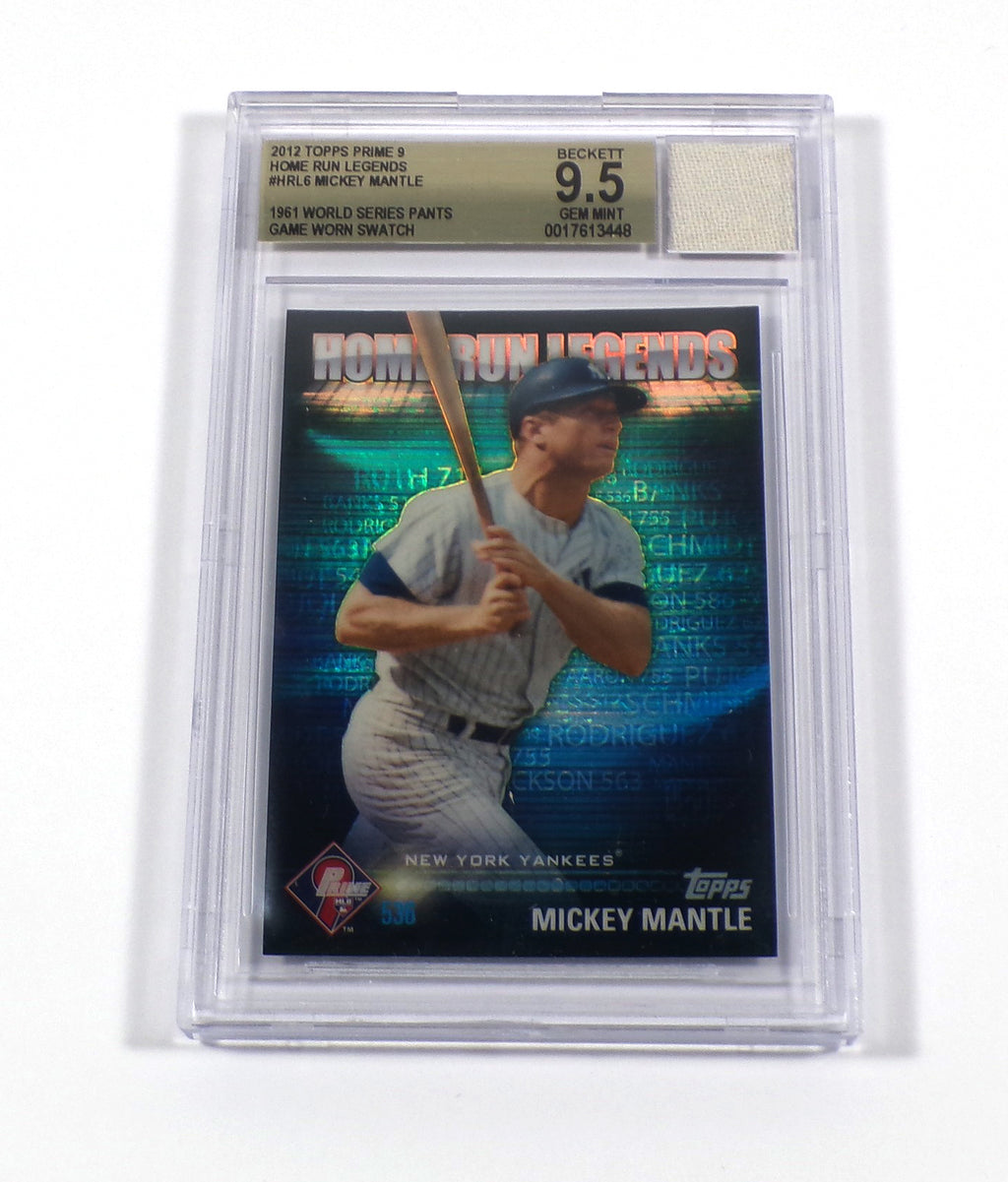 2012 Topps Prime 9 Mickey Mantle #HRL6 HR Legends 1961 WS Pants Yankees BGS 9.5