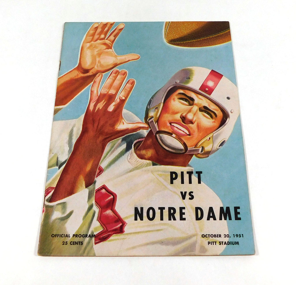1951 Notre Dame at Pittsburgh College Football Program 10-20-51