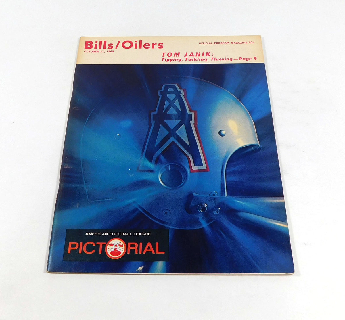 1968 Houston Oilers at Buffalo Bills AFL Football Program 10-27-68