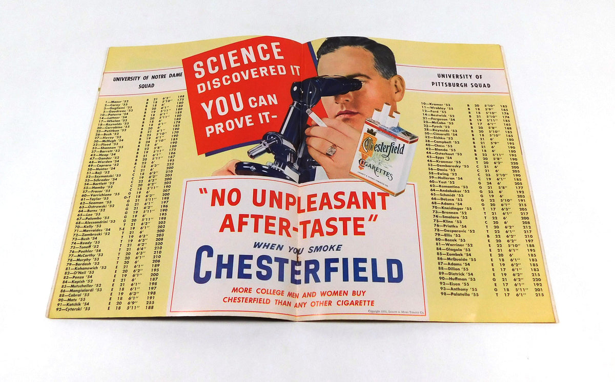 1951 Notre Dame at Pittsburgh College Football Program 10-20-51 Pic2