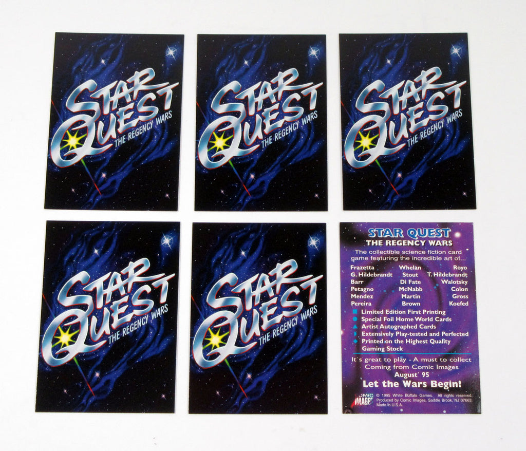 Lot of (6) 1995 Comic Images Star Quest The Regency Wars Promo Card Nm/Mt