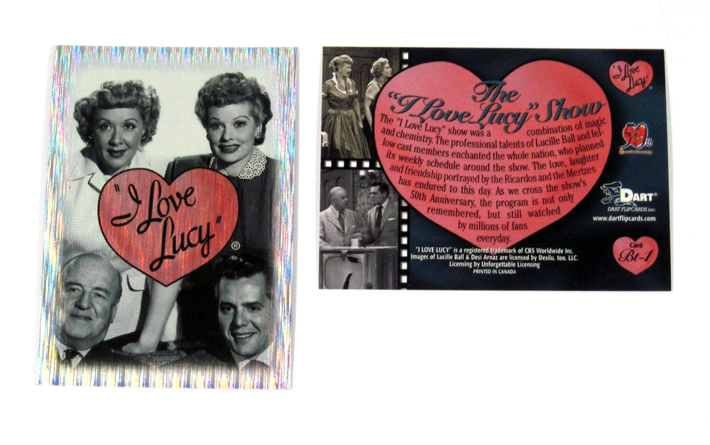 2001 Dart I Love Lucy 50th Anniversary Box Topper Card (Bt-1) Nm/Mt