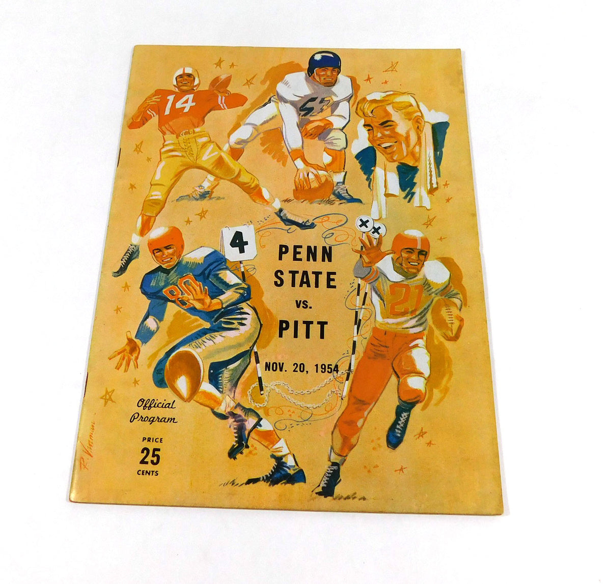 1954 Penn State at Pittsburgh College Football Program 11-20-54