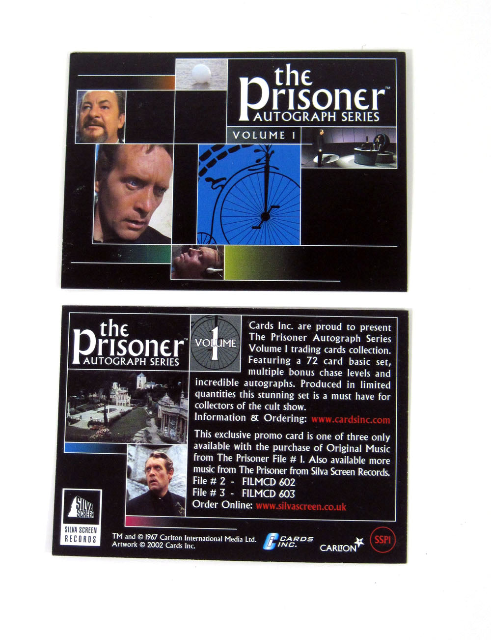 2002 Cards Inc. The Prisoner Autograph Series Volume 1 Promo Card Set (3) Nm/Mt Pic2